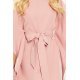 Rochie midi, roz prafuit, croi fluture, oversize, Butterfly 6 - jojofashion.ro