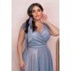 Rochie eleganta in marimi mari, lunga, bleu cu glitter si reflexii roz, AmandaW 4 - jojofashion.ro