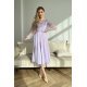 Rochie midi din tul cu glitter lila cu maneca lunga Petra 3 - jojofashion.ro