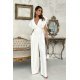 Salopeta eleganta evazata, vascoza, alba, Ryoko Salopeta eleganta evazata, vascoza, alba, Ryoko 4 - jojofashion.ro