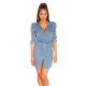 Rochie casual scurta de blugi tip camasa bleu Malika 2 - jojofashion.ro