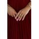 Rochie midi burgundy plisata Karima Rochie midi burgundy plisata Karima 5 - jojofashion.ro