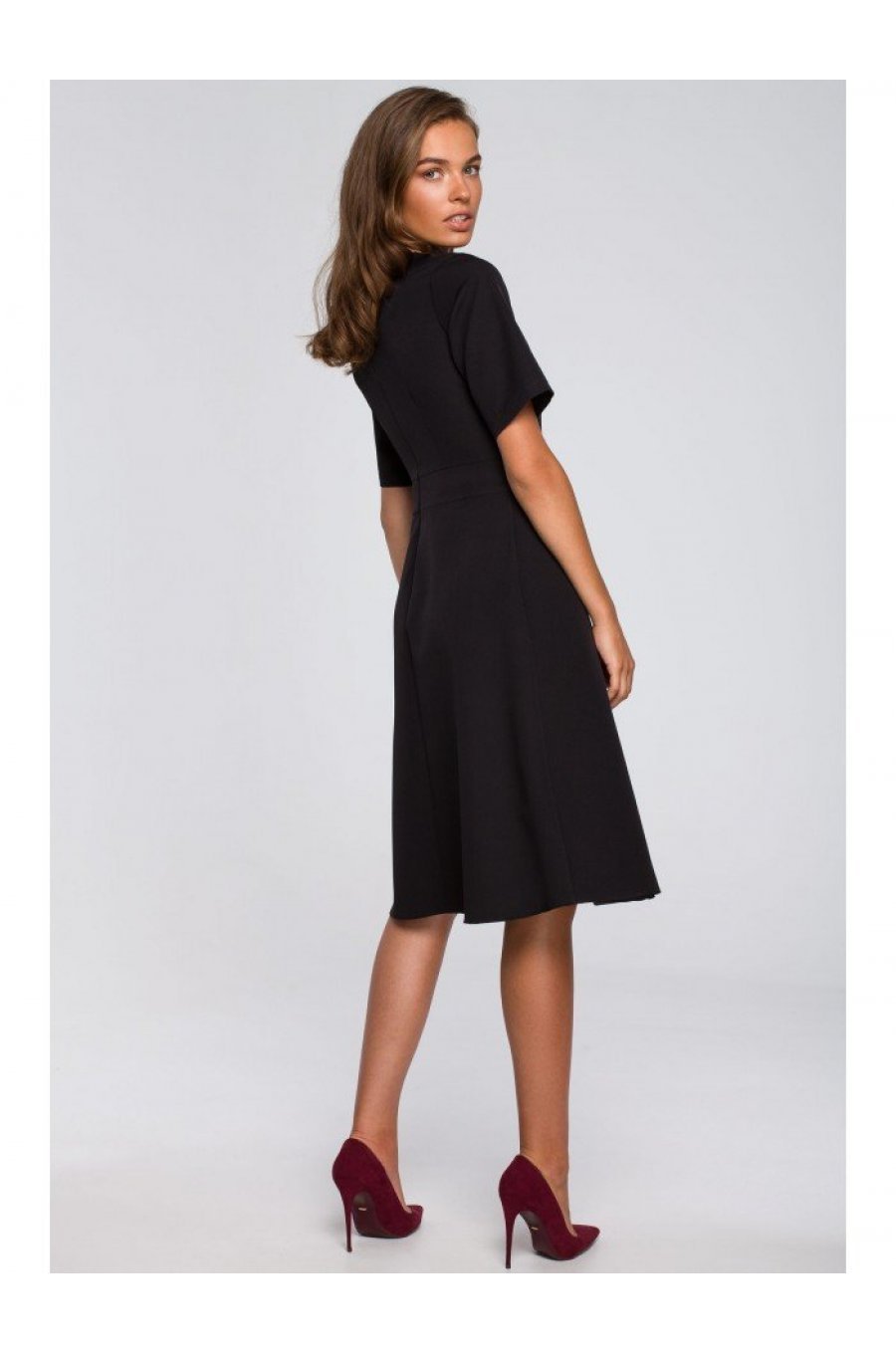 Rochie neagra midi Hullya 2 - jojofashion.ro