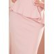 Rochie roz pal midi cu peplum Ema 6 - jojofashion.ro