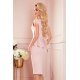 Rochie roz pal midi cu peplum Ema 3 - jojofashion.ro