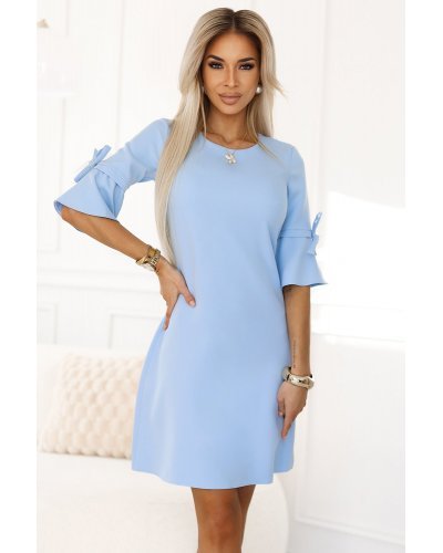 Rochie scurta baby blue A-line Florenta Rochii scurte, Rochie scurta baby blue A-line Florenta - jojofashion.ro