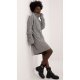 Rochie midi tricotata gri din acril cu guler inalt Dyone 4 - jojofashion.ro