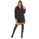 Rochie scurta neagra boyfriend tip camasa din bumbac Karleen 4 - jojofashion.ro