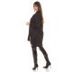 Rochie scurta neagra boyfriend tip camasa din bumbac Karleen 5 - jojofashion.ro