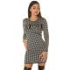Rochie tricotata scurta, din vascoza, bej, mulata, MONAMOUR Rochie tricotata scurta, din vascoza, bej, mulata, MONAMOUR 2 - jojofashion.ro