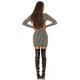 Rochie tricotata scurta, din vascoza, bej, mulata, MONAMOUR Rochie tricotata scurta, din vascoza, bej, mulata, MONAMOUR 6 - jojofashion.ro