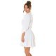 Rochie tip camasa, scurta, alba, Daruka 3 - jojofashion.ro
