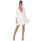 Rochie tip camasa, scurta, alba, Daruka 4 - jojofashion.ro