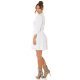 Rochie tip camasa, scurta, alba, Daruka 5 - jojofashion.ro