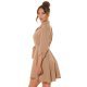 Rochie tip camasa, scurta, cappuccino, Daruka Rochie tip camasa, scurta, cappuccino, Daruka 3 - jojofashion.ro