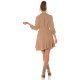Rochie tip camasa, scurta, cappuccino, Daruka Rochie tip camasa, scurta, cappuccino, Daruka 6 - jojofashion.ro