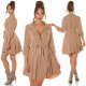Rochie tip camasa, scurta, cappuccino, Daruka Rochie tip camasa, scurta, cappuccino, Daruka 8 - jojofashion.ro