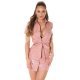 Rochie scurta roz prafuit din latex Chiara Rochie scurta roz prafuit din latex Chiara 2 - jojofashion.ro