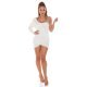 Rochie scurta crem one shoulder Meena Rochie scurta crem one shoulder Meena 4 - jojofashion.ro
