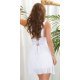 Rochie scurta alba plisata cu bust tip corset Valerianny Rochie scurta alba plisata cu bust tip corset Valerianny 3 - jojofashion.ro