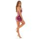 Rochie scurta mulata violet din latex tip corset Elektra Rochie scurta mulata violet din latex tip corset Elektra 5 - jojofashion.ro