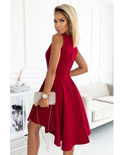 Rochie scurta rosie Clara  Rochii burgundy, Rochie scurta rosie Clara  - jojofashion.ro