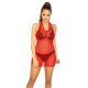 Rochie scurta rosie din plasa cu ochiuri mici Mey Rochie scurta rosie din plasa cu ochiuri mici Mey 2 - jojofashion.ro