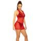 Rochie scurta rosie din plasa cu ochiuri mici Mey Rochie scurta rosie din plasa cu ochiuri mici Mey 3 - jojofashion.ro