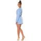 Rochie scurta tip sacou, baby blue, cu maneca lunga, Eliza Rochie scurta tip sacou, baby blue, cu maneca lunga, Eliza 7 - jojofashion.ro