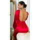 Rochie midi rosie mulata din satin cu maneca lunga Luissa Rochie midi rosie mulata din satin cu maneca lunga Luissa 5 - jojofashion.ro
