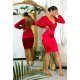 Rochie midi rosie mulata din satin cu maneca lunga Luissa Rochie midi rosie mulata din satin cu maneca lunga Luissa 6 - jojofashion.ro