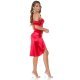 Rochie de seara midi, din satin, rosie, mulata, cu umeri goi, Annabel 3 - jojofashion.ro