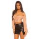 Crop top dama cappuccino cu umerii goi LatinaLook Crop top dama cappuccino cu umerii goi LatinaLook 2 - jojofashion.ro