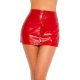 Fusta skort, din piele eco, scurta, rosie, mulata, Ariadna 2 - jojofashion.ro