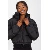 Geaca dama bomber scurta, neagra, matlasata, Amedeia1