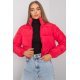 Geaca dama bomber scurta, rosie, matlasata, Amedeia 2 - jojofashion.ro