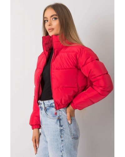 Geaca dama bomber scurta, rosie, matlasata, Amedeia Geci dama, Geaca dama bomber scurta, rosie, matlasata, Amedeia - jojofashion.ro