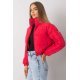 Geaca dama bomber scurta, rosie, matlasata, Amedeia 3 - jojofashion.ro
