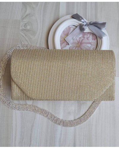 Geanta plic glitter auriu Diamond Genti dama, Geanta plic glitter auriu Diamond - jojofashion.ro