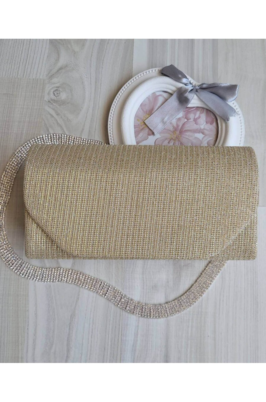 Geanta plic glitter auriu Diamond Geanta plic glitter auriu Diamond 1 - jojofashion.ro