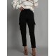 Pantaloni dama casual negri cu buzunare laterale Ereny 2 - jojofashion.ro