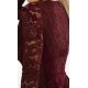 Rochie midi mulata din dantela burgundy cu maneca lunga Sofia  6 - jojofashion.ro