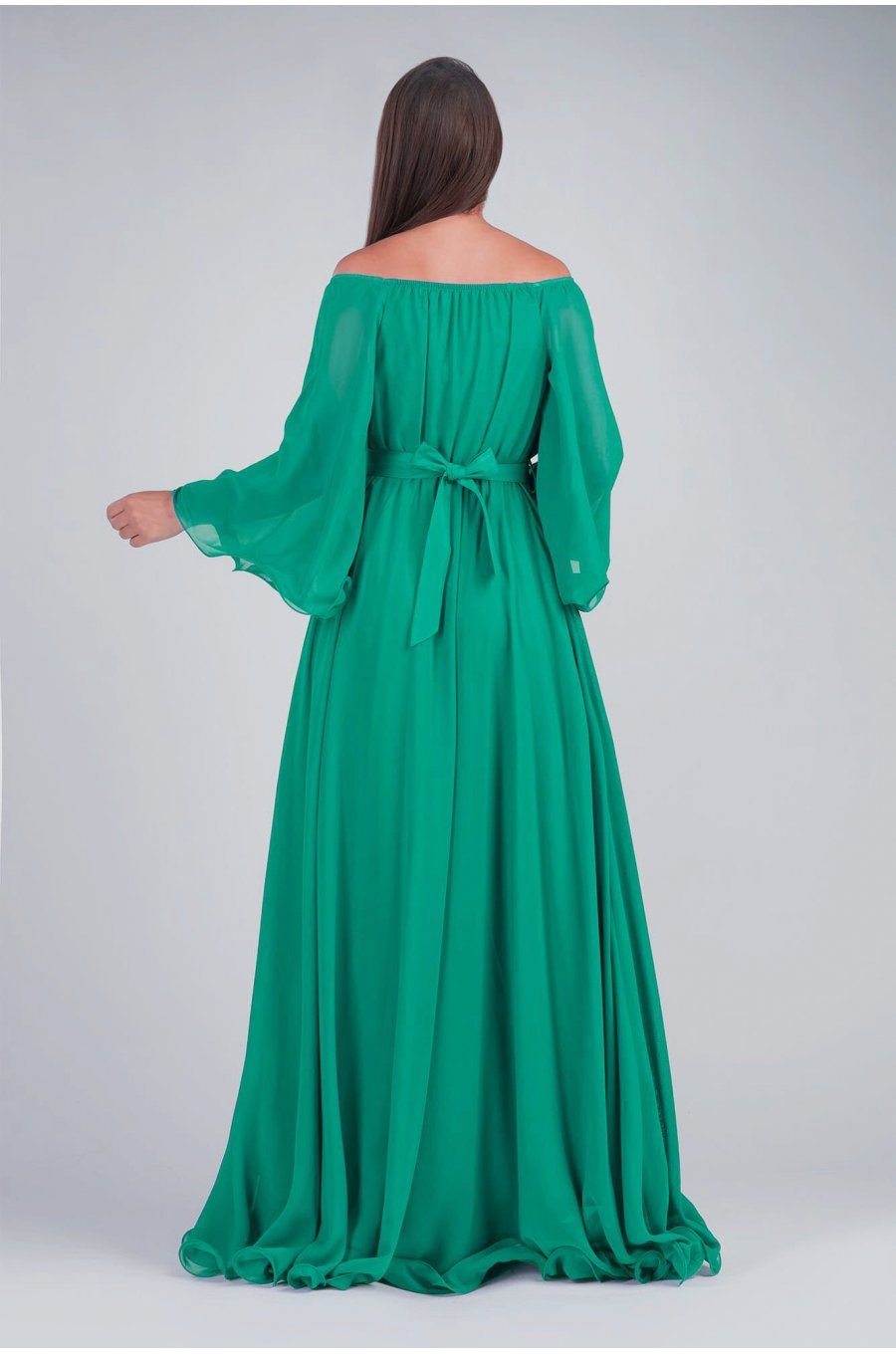 Rochie de ocazie lunga din voal turcoaz Cinderella Rochie de ocazie lunga din voal turcoaz Cinderella 2 - jojofashion.ro