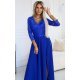 Rochie de seara lunga albastra cu dantela Allegria 4 - jojofashion.ro
