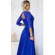 Rochie de seara lunga albastra cu dantela Allegria 5 - jojofashion.ro