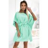 Rochie de vara, eleganta, midi, verde menta, croi fluture, Butterfly 