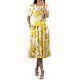 Rochie de vara alba cu flori galbene in clos Adelaide 2 - jojofashion.ro