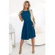 Rochie midi bleu ocean plisata Karima Rochie midi bleu ocean plisata Karima 4 - jojofashion.ro