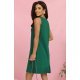 Rochie verde midi  croi A cu volan plisat Anabell 4 - jojofashion.ro