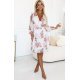Rochie de vara alba midi cu flori vaporoasa Selma 2 - jojofashion.ro